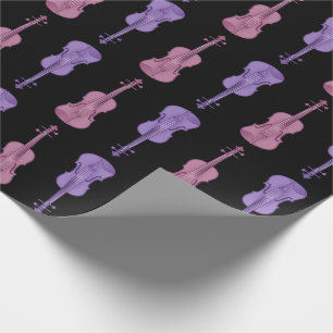 Violin Pattern - Lavender and Pink Wrapping Paper