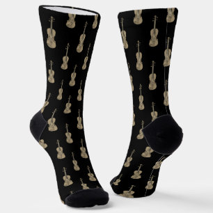 Violin Pattern Socks