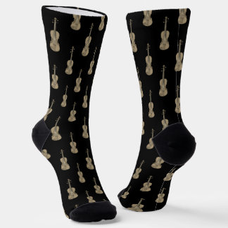 Violin Pattern Socks