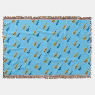 Violin Pattern Throw Blanket