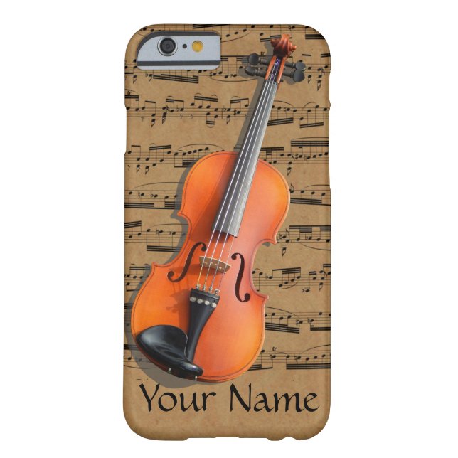 Violin Personalised Musical Notes Case-Mate iPhone Case (Back)