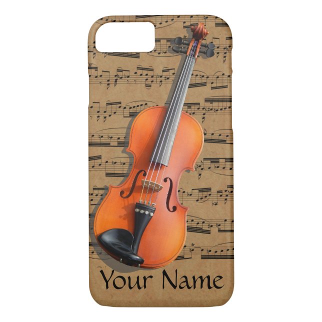 Violin Personalised Musical Notes Case-Mate iPhone Case (Back)