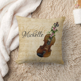 Violin Personalised Violinist Music Cushion