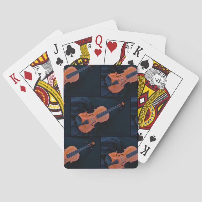 Violin Photo Closeup Playing Cards (Back)