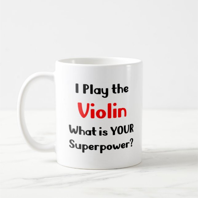violin player coffee mug (Left)