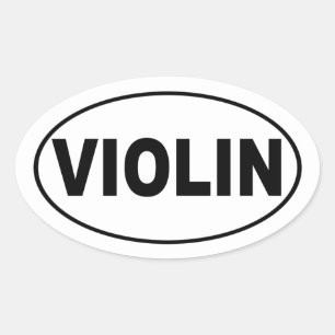 Violin Player Oval Sticker