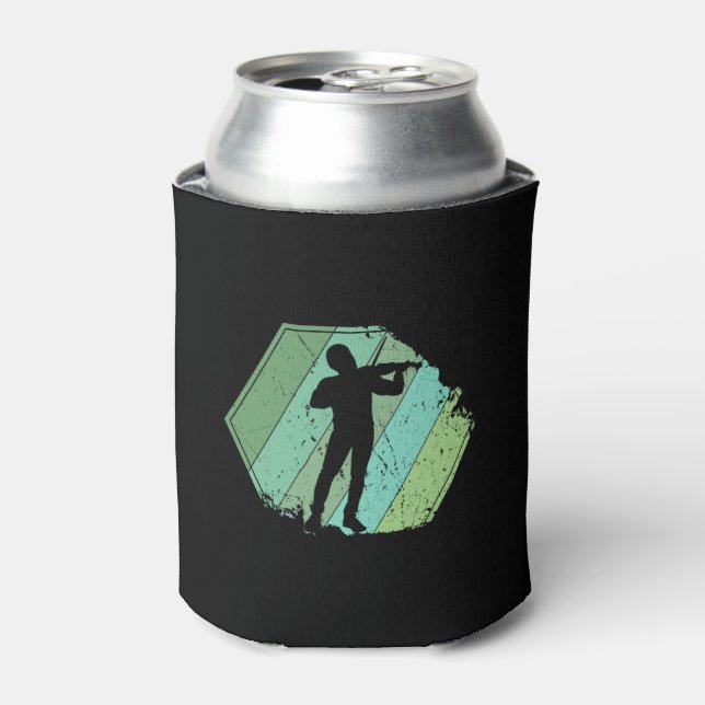 Violin Player Retro Can Cooler (Can Front)