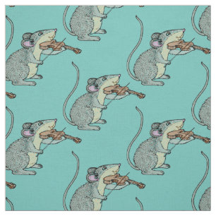 Violin Playing Mouse Fabric