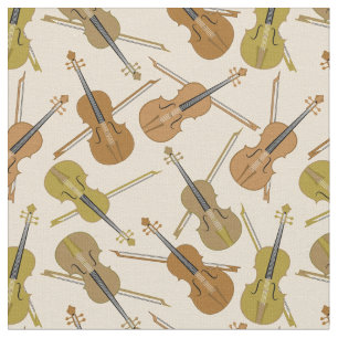 Violin Print Pattern Fabric