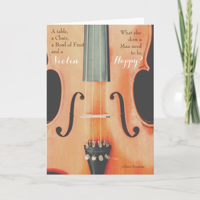 Violin Quote Greeting Card (Front)