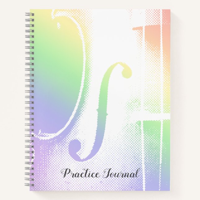 Violin Rainbow Lesson Practice Journal (Front)