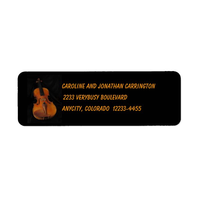 Violin Return Address Label (Front)