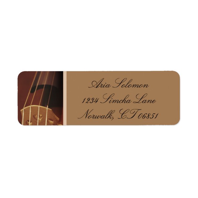 Violin Return Address Labels (Front)