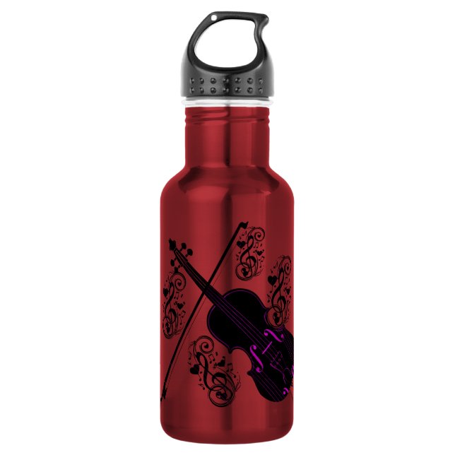 Violin,Rocking love_ 532 Ml Water Bottle (Front)