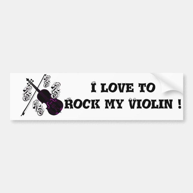 Violin,Rocking love_ Bumper Sticker (Front)
