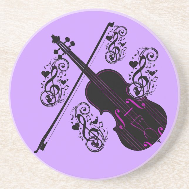 Violin,Rocking love_ Coaster (Front)