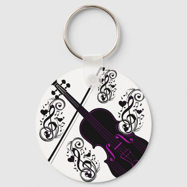 Violin,Rocking love_ Key Ring (Front)