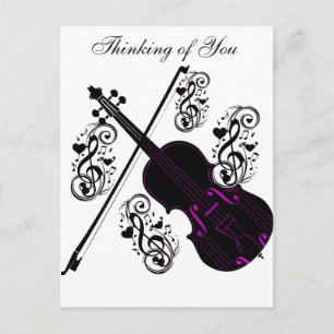 Violin,Rocking love_ Postcard