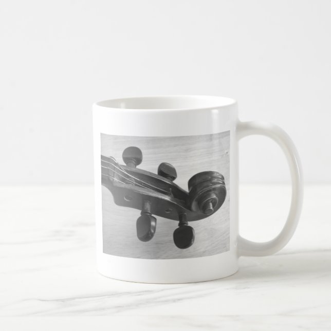 Violin scroll coffee mug for violinist or teacher (Right)