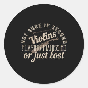 Violin - Second Violins Are Just Lost Classic Round Sticker