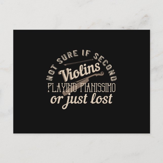 Violin - Second Violins Are Just Lost Postcard (Front)
