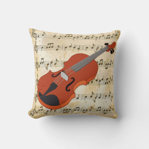 Violin Sheet Music Reversible Cushion