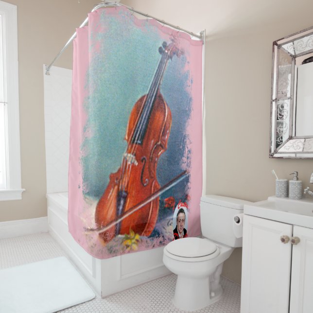 Violin Shower Curtain (In Situ)