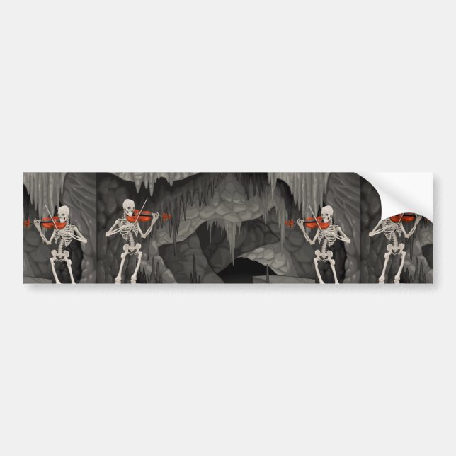 violin skeleton bumper sticker (Front)