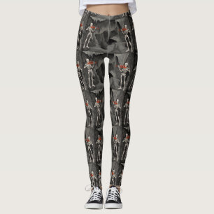violin skeleton leggings