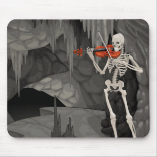 violin skeleton mouse pad