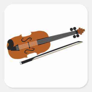 Violin Square Sticker