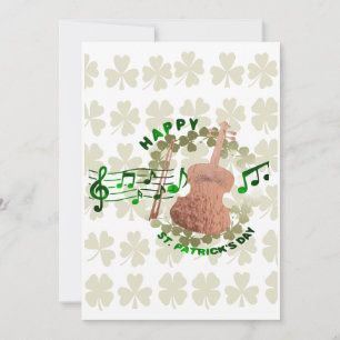 Violin St. Patrick's Day Holiday Card