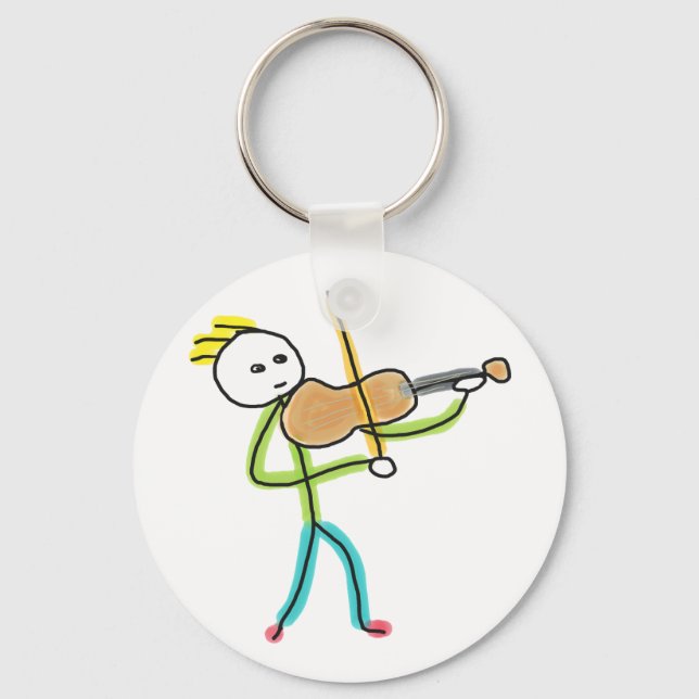 Violin Stickman Key Ring (Front)