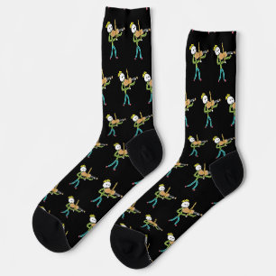 Violin Stickman Socks