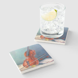 Violin Stone Coaster