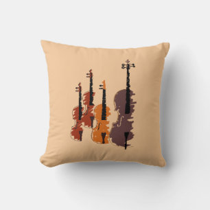 Violin string quartet arty music cushion