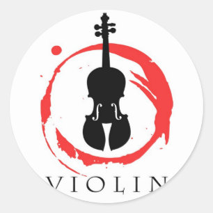 Violin Student Classic Round Sticker