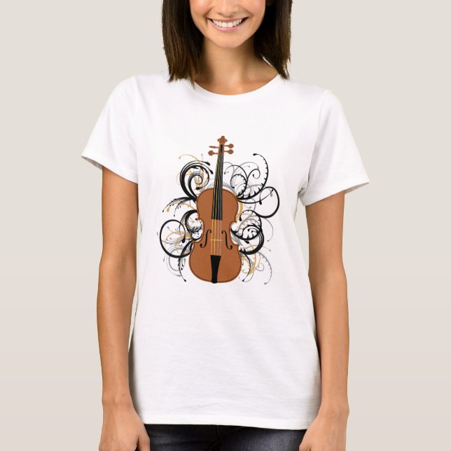 Violin Swirls T-Shirt (Front)