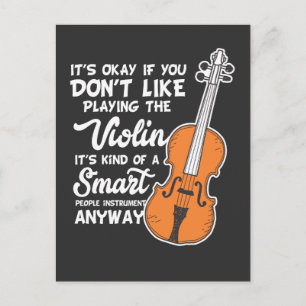 Violin T-Shirt - Funny Smart Violinist Violin Play Postcard