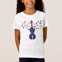 Violin T-Shirt Girls-Starburst
