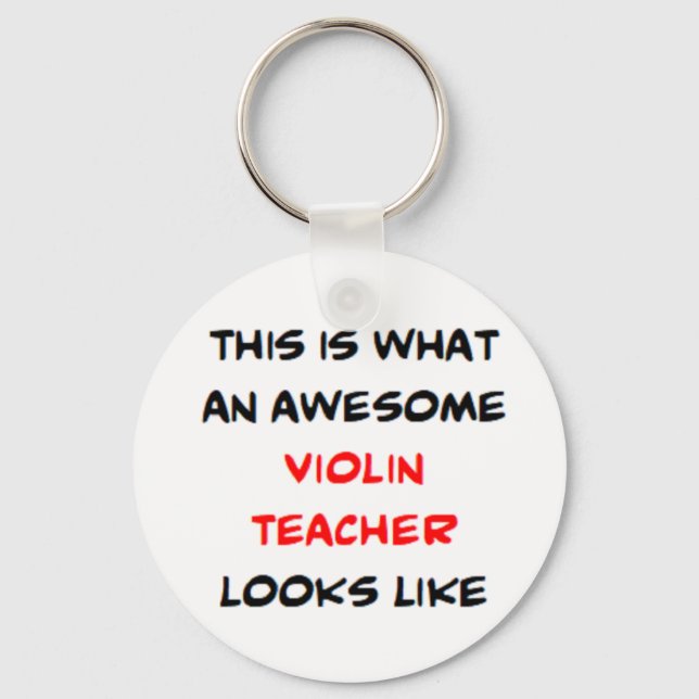 violin teacher, awesome key ring (Front)