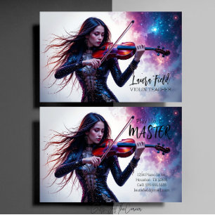 Violin Teacher Cosmic Business Card