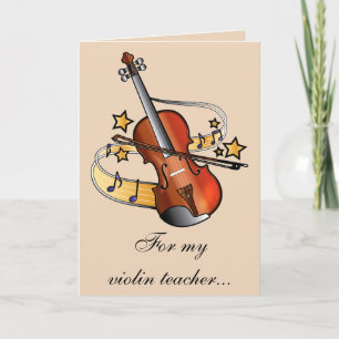 Violin Teacher Thank You Card
