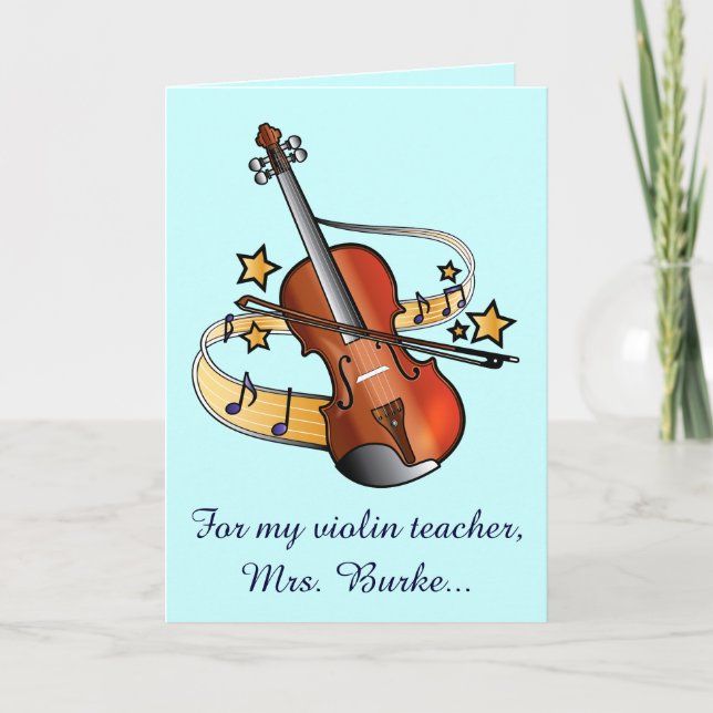 Violin Teacher Thank You Name Customisable (Front)