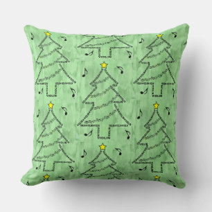 Violin Text Christmas Tree  Cushion