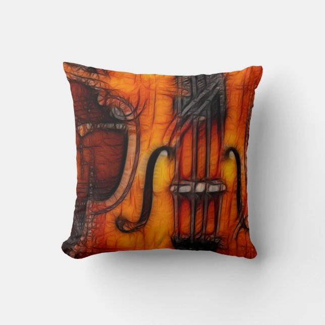 Violin Throw Pillow (Front)