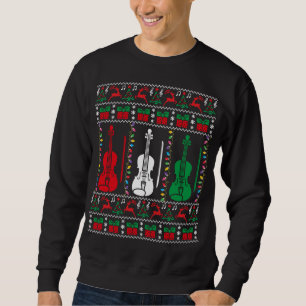 Violin Ugly Christmas Sweater Violinist Xmas Famil
