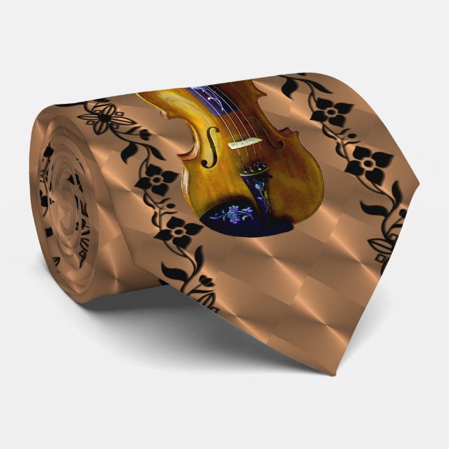VIOLIN--VINE NECK TIE (Rolled)