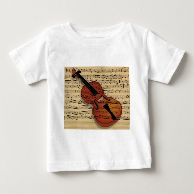 Violin Vintage Music Baby T-Shirt (Front)