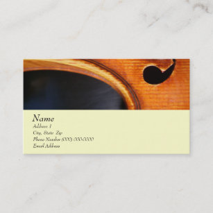 Violin Viola Business Card for The Violin Site